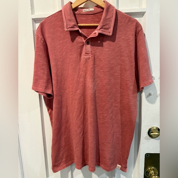 Marine Layer Other - Marine Layer Men's Polo Shirt - Brick Red